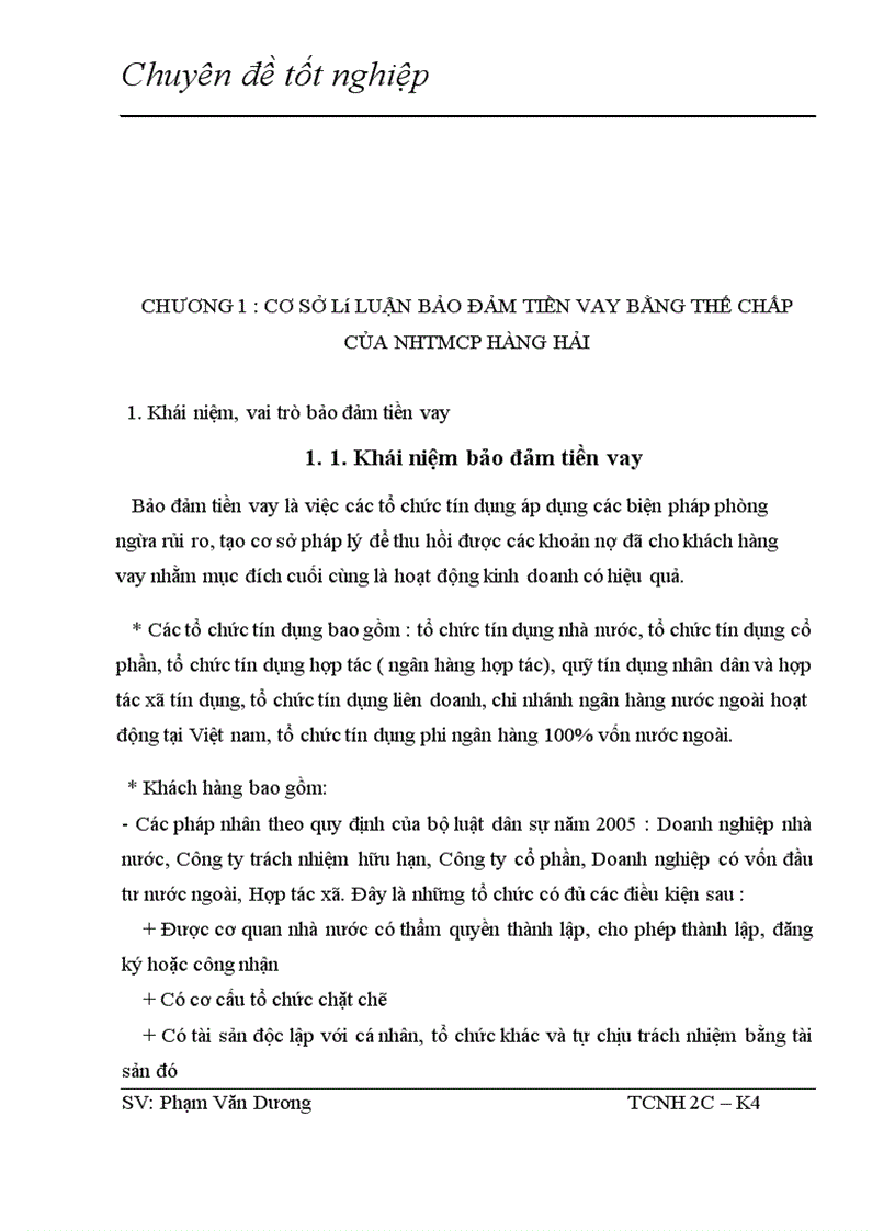 image for page Giải pháp nhằm nâng cao hiệu quả bảo đảm tiền vay bằng thế chấp tài sản trong hoạt động tín dụng tại NHTMCP Hàng Hải