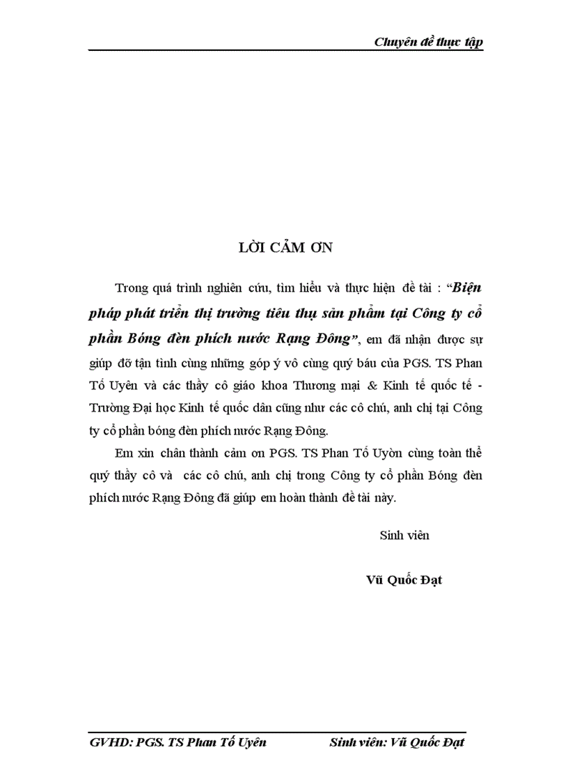 image for page Biện pháp phát triển thị trường tiêu thụ sản phẩm tại Công ty cổ phần Bóng đèn phích nước Rạng Đông