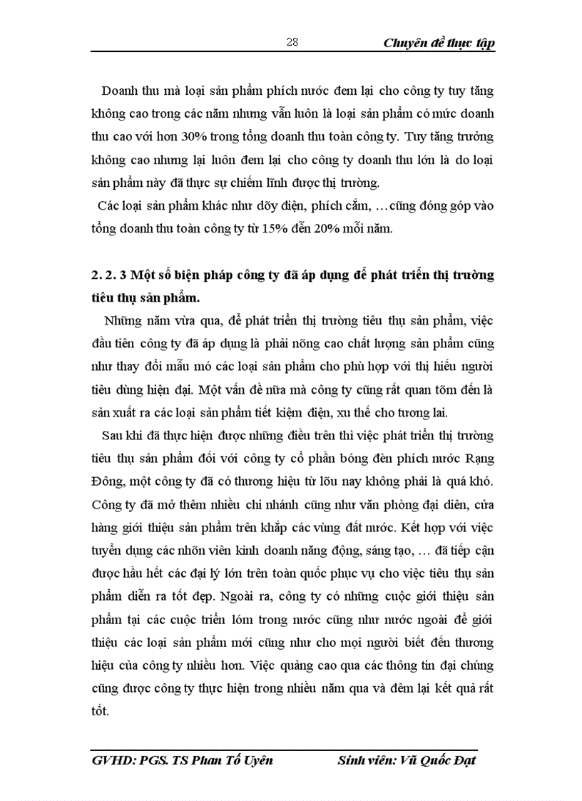 image for page Biện pháp phát triển thị trường tiêu thụ sản phẩm tại Công ty cổ phần Bóng đèn phích nước Rạng Đông
