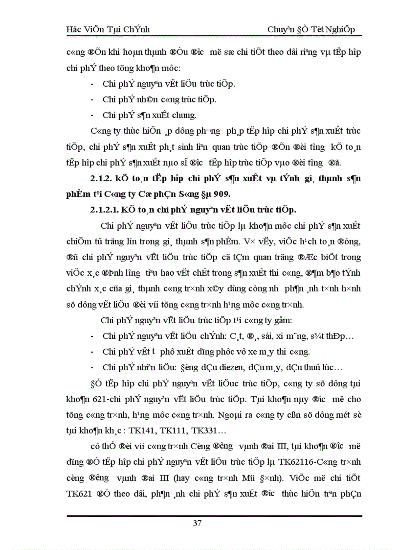 image for page Tổ chức kế toán chi phí sản xuất và tính giá thành sản phẩm tại Công ty Cổ phầm Sông Đà 909 1