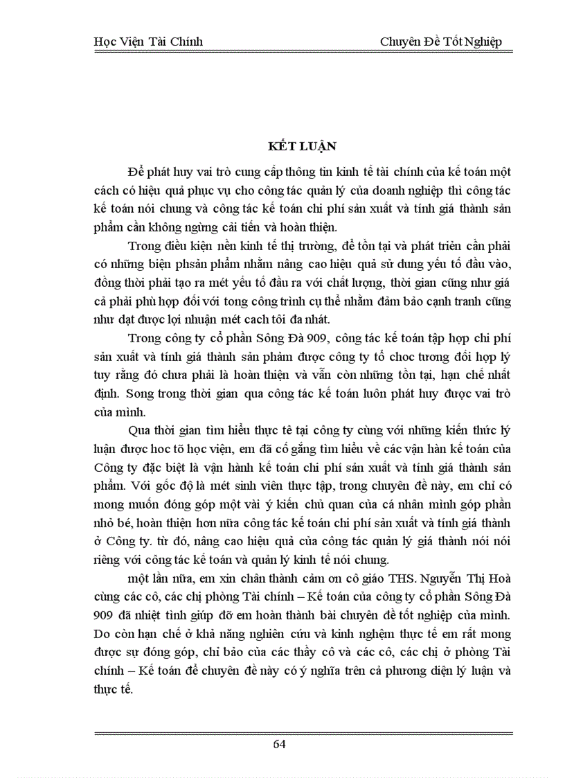image for page Tổ chức kế toán chi phí sản xuất và tính giá thành sản phẩm tại Công ty Cổ phầm Sông Đà 909 1