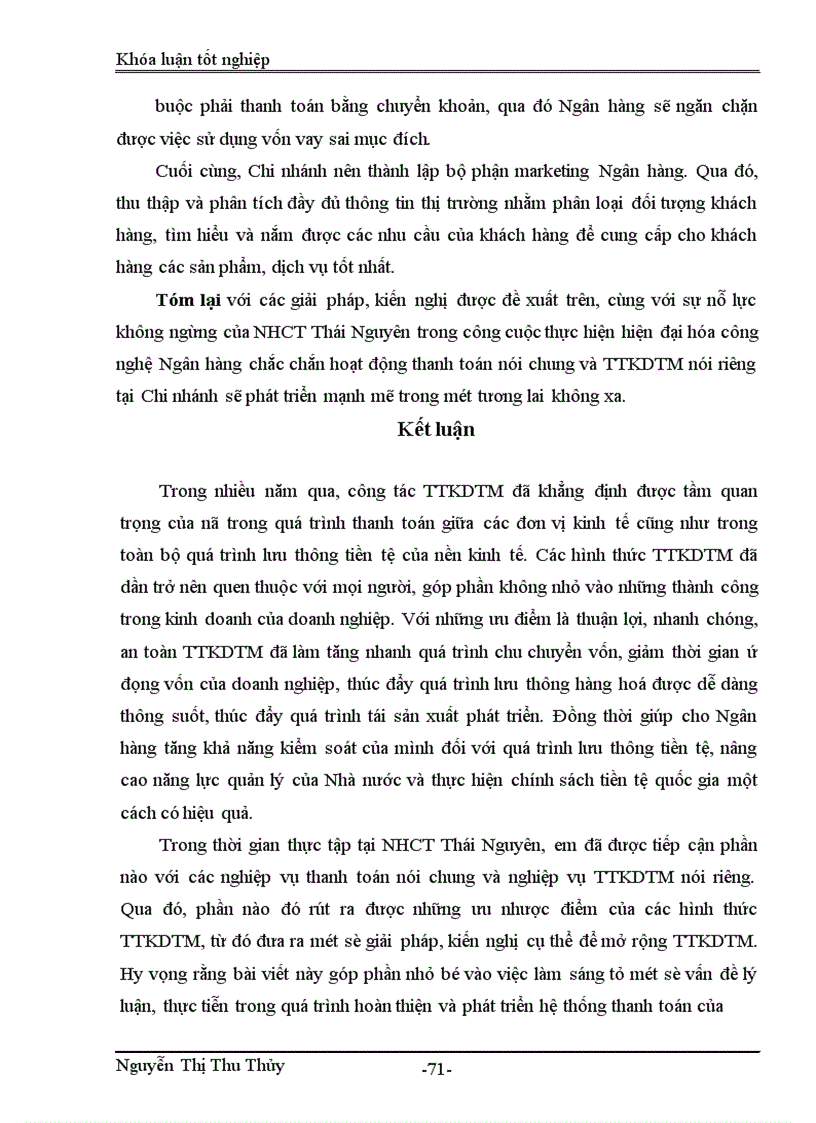 image for page Một số giải pháp nhằm mở rộng và phát triển thanh toán không dùng tiền mặt tại Chi nhánh Ngân hàng Công thương Thái Nguyên
