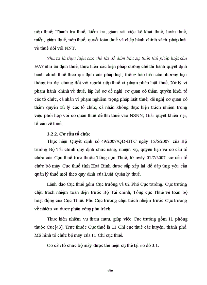 image for page Nghiên cứu giải pháp nâng cao tính tuân thủ pháp luật của người nộp thuế theo luật Quản lý thuế hiện nay ở tỉnh Hoà Bình