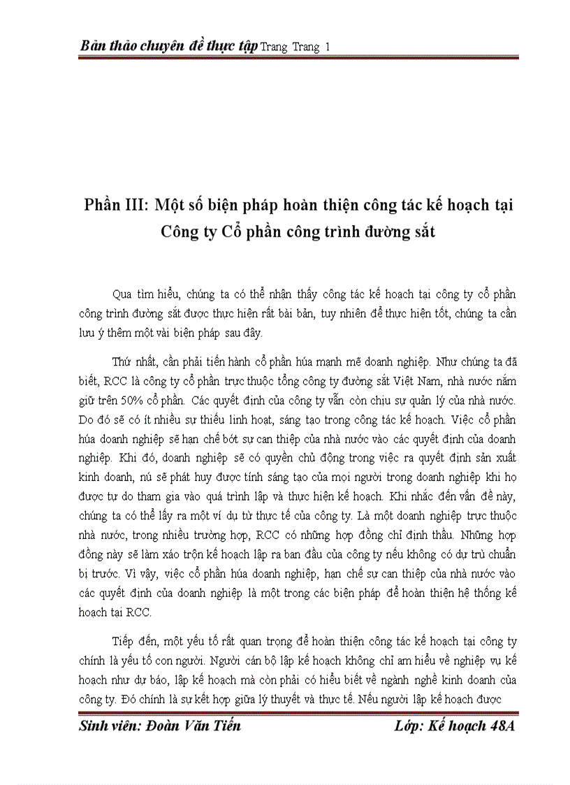 image for page Hoàn thiện công tác kế hoạch tại công ty cổ phần công trình đường sắt