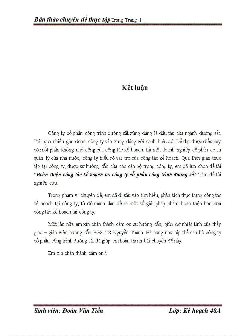 image for page Hoàn thiện công tác kế hoạch tại công ty cổ phần công trình đường sắt