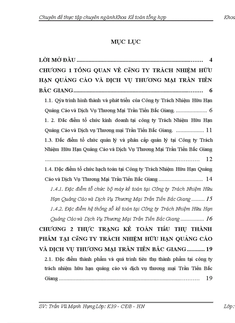 image for page Hoàn thiện kế toán tiêu thụ thành phẩm tại Công ty trách nhiệm hữu hạn quảng cáo và dịch vụ thương mại Trần Tiến Bắc Giang 1