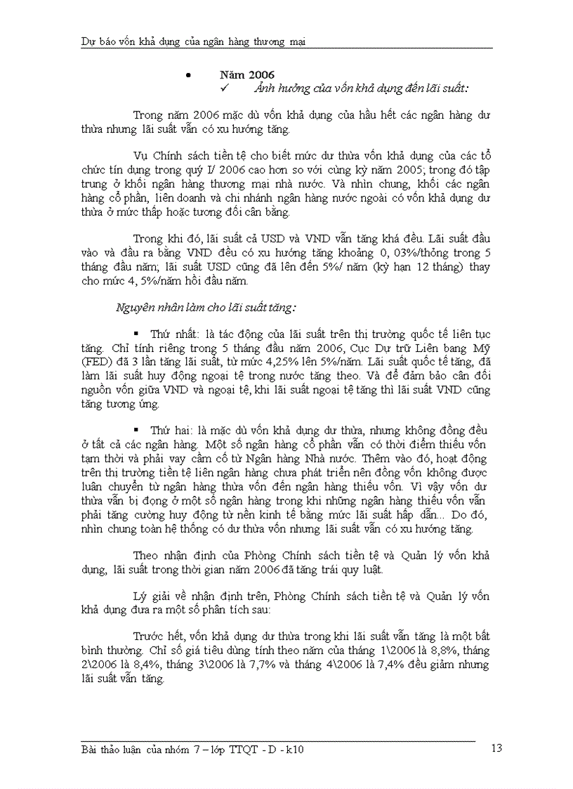 image for page Dự báo vốn khả dụng của hệ thống ngân hàng thương mại Việt Nam