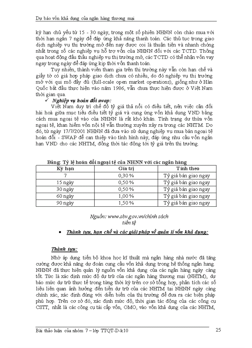 image for page Dự báo vốn khả dụng của hệ thống ngân hàng thương mại Việt Nam