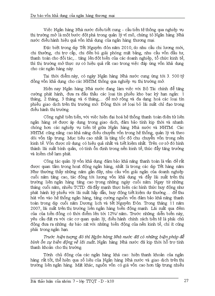 image for page Dự báo vốn khả dụng của hệ thống ngân hàng thương mại Việt Nam