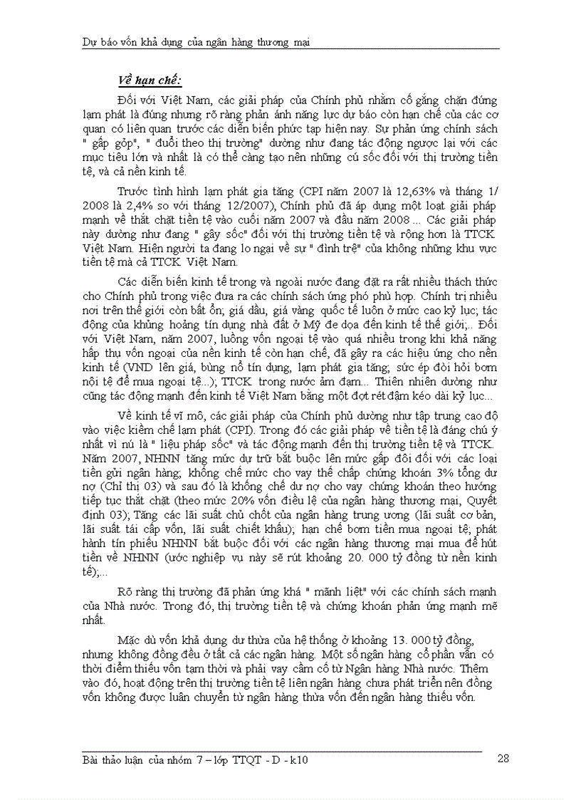 image for page Dự báo vốn khả dụng của hệ thống ngân hàng thương mại Việt Nam