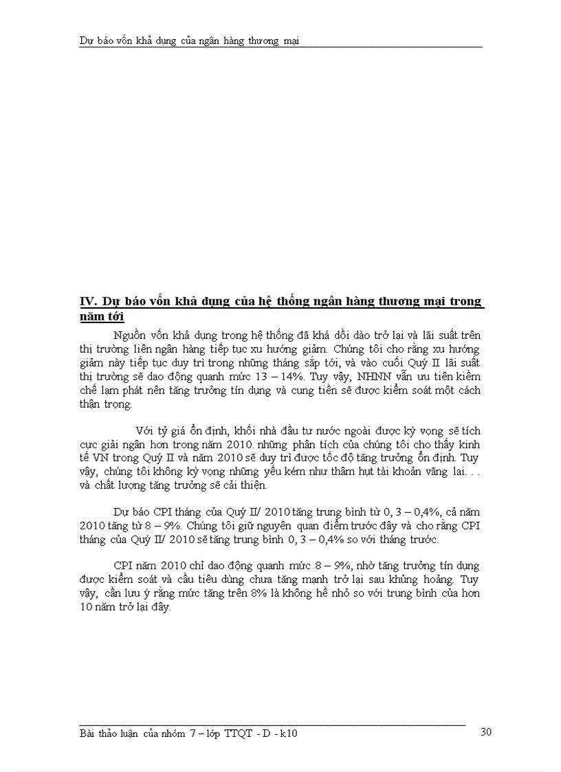 image for page Dự báo vốn khả dụng của hệ thống ngân hàng thương mại Việt Nam