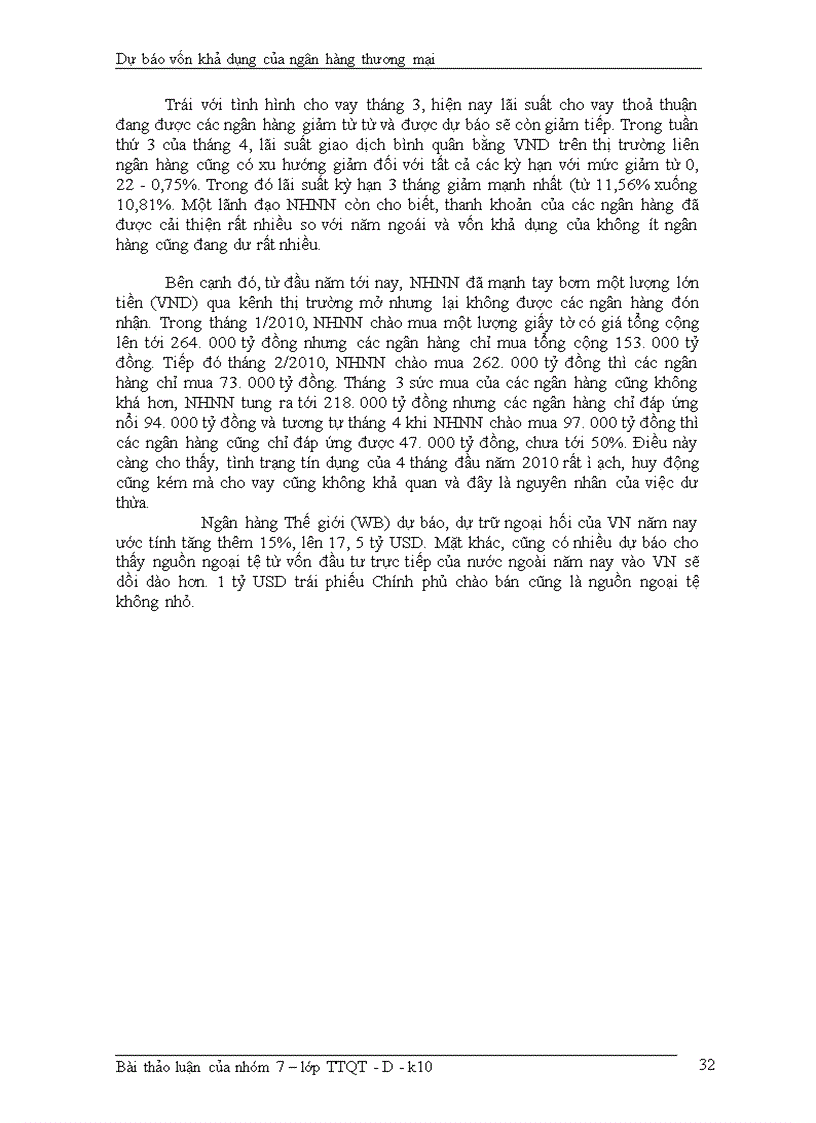 image for page Dự báo vốn khả dụng của hệ thống ngân hàng thương mại Việt Nam