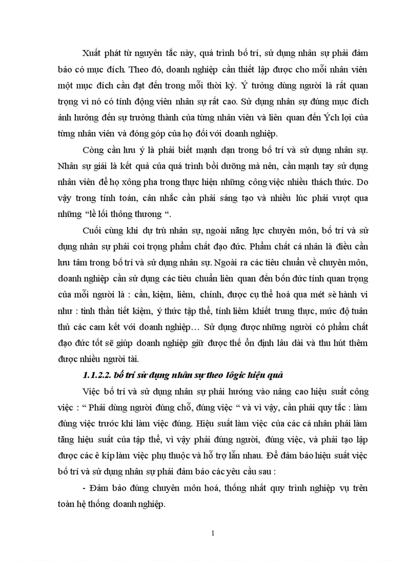 image for page Cải thiện công tác bố trí và sử dụng nhân sự tại công ty