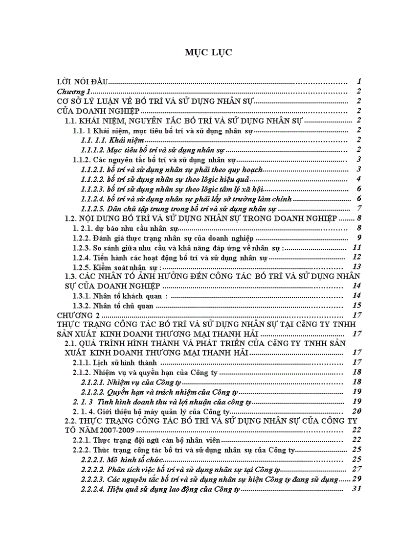 image for page Cải thiện công tác bố trí và sử dụng nhân sự tại công ty
