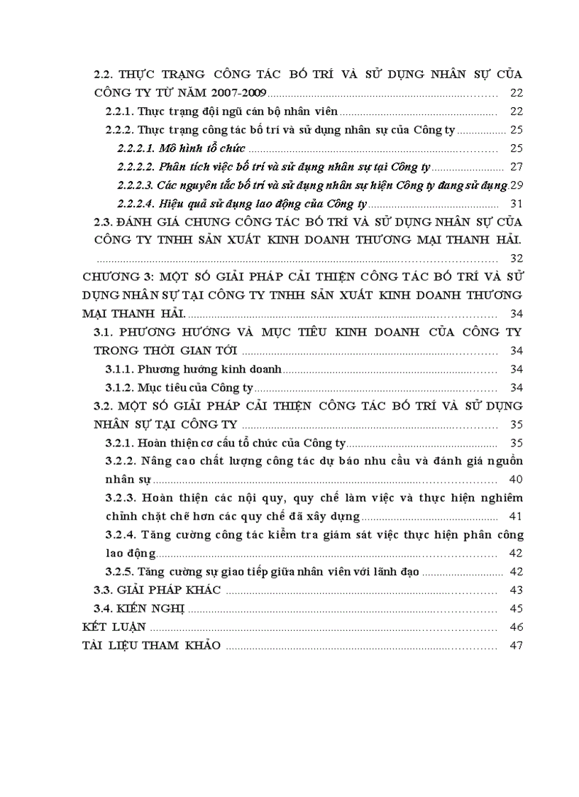 image for page Cải thiện công tác bố trí và sử dụng nhân sự tại công ty
