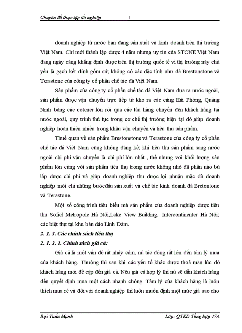 image for page Đẩy mạnh hoạt động tiêu thụ sản phẩm của công ty cổ phần Chế tác đá Bretonstone và Terastone Việt Nam 1