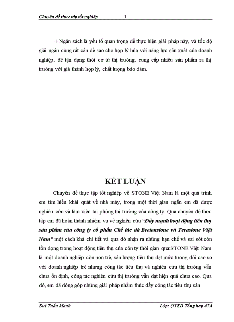 image for page Đẩy mạnh hoạt động tiêu thụ sản phẩm của công ty cổ phần Chế tác đá Bretonstone và Terastone Việt Nam 1