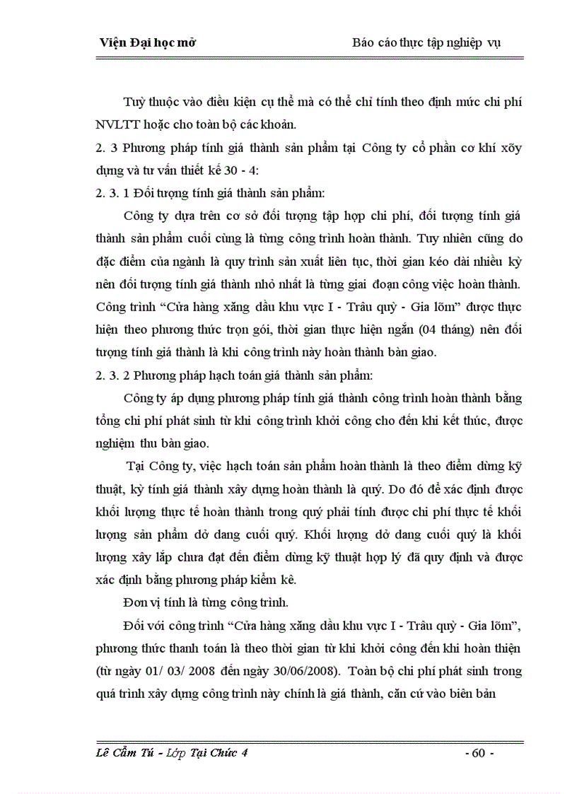 image for page Kế toán chi phí sản xuất v à tính giá thành sản phẩm tại Công ty cổ phần cơ khí xây dựng và tư vấn thiết kế 30 4
