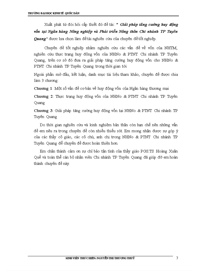 image for page Giải pháp tăng cường huy động vốn tại Ngân hàng Nông nghiệp và Phát triển Nông thôn Chi nhánh TP Tuyên Quang