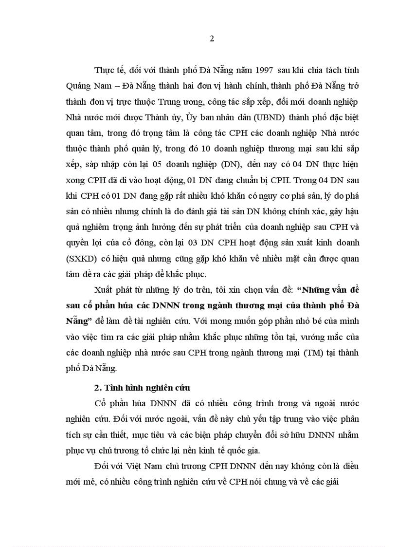 image for page Những vấn đề sau cổ phần hóa các DNNN trong ngành thương mại của thành phố Đà Nẵng