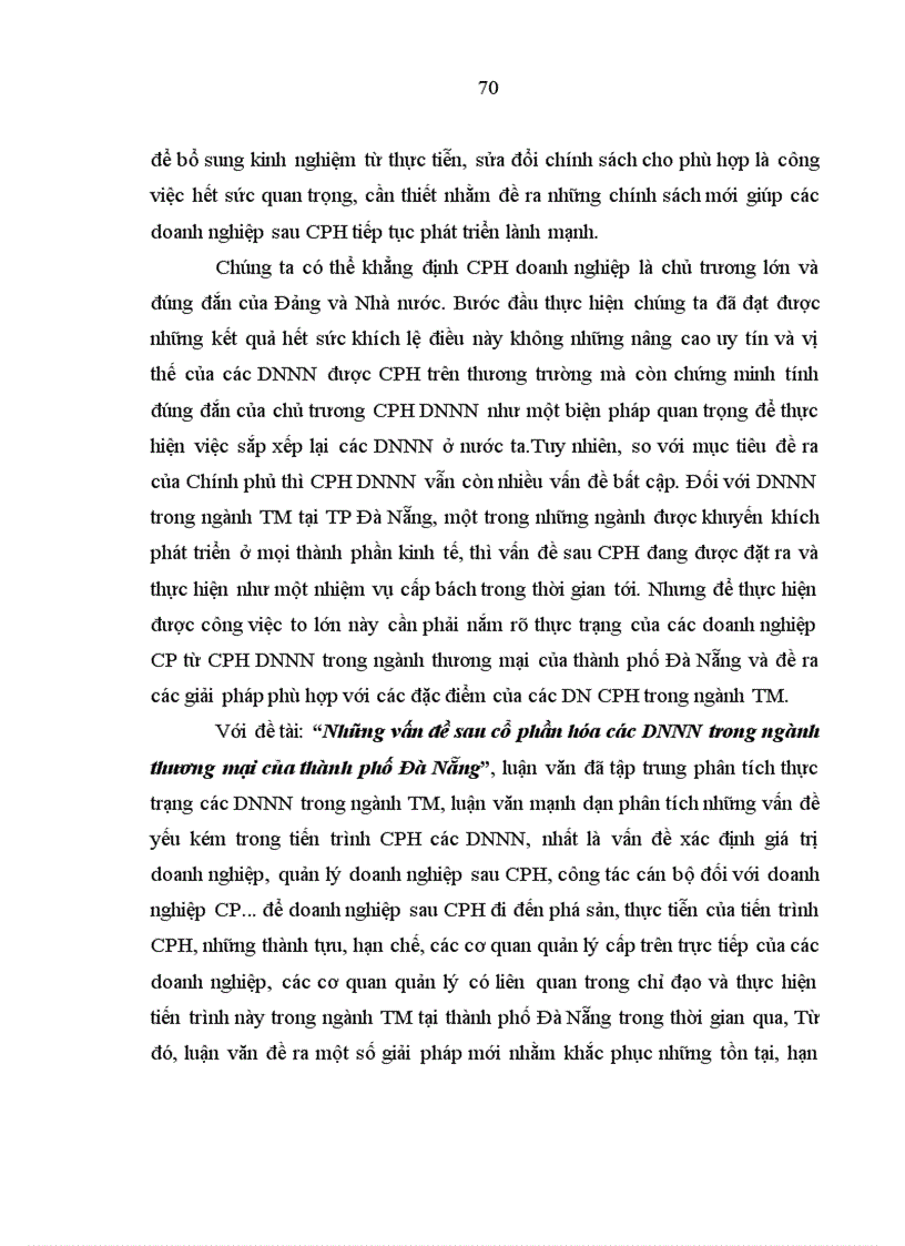 image for page Những vấn đề sau cổ phần hóa các DNNN trong ngành thương mại của thành phố Đà Nẵng