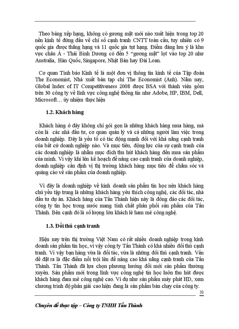 image for page Nâng cao chất lượng nhằm tăng khả năng cạnh tranh của công ty TNHH Tấn Thành trên thị trường tin học Việt Nam