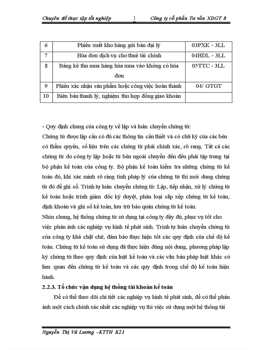 image for page Tổ chức bộ máy kế toán và hệ thống kế toán tại Công ty cổ phần Tư vấn xây dựng giao thông 1