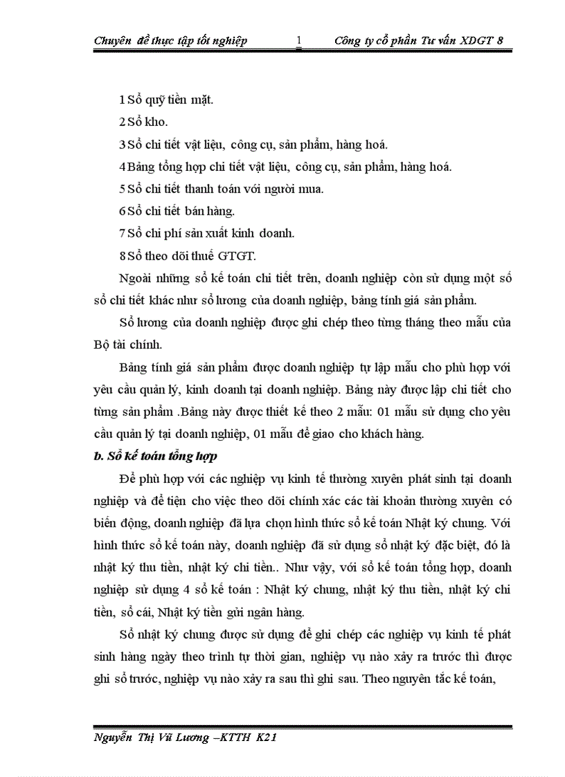 image for page Tổ chức bộ máy kế toán và hệ thống kế toán tại Công ty cổ phần Tư vấn xây dựng giao thông 1