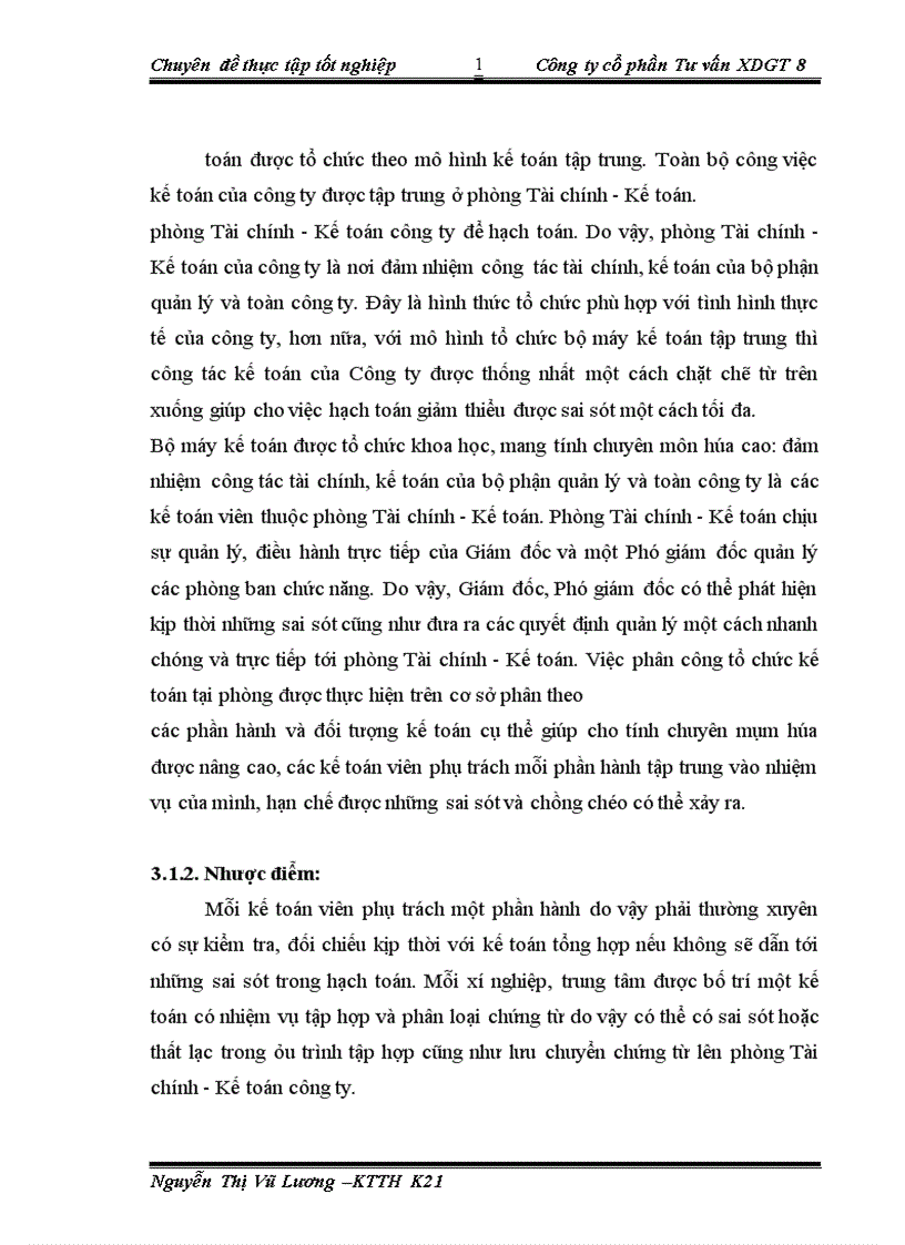 image for page Tổ chức bộ máy kế toán và hệ thống kế toán tại Công ty cổ phần Tư vấn xây dựng giao thông 1