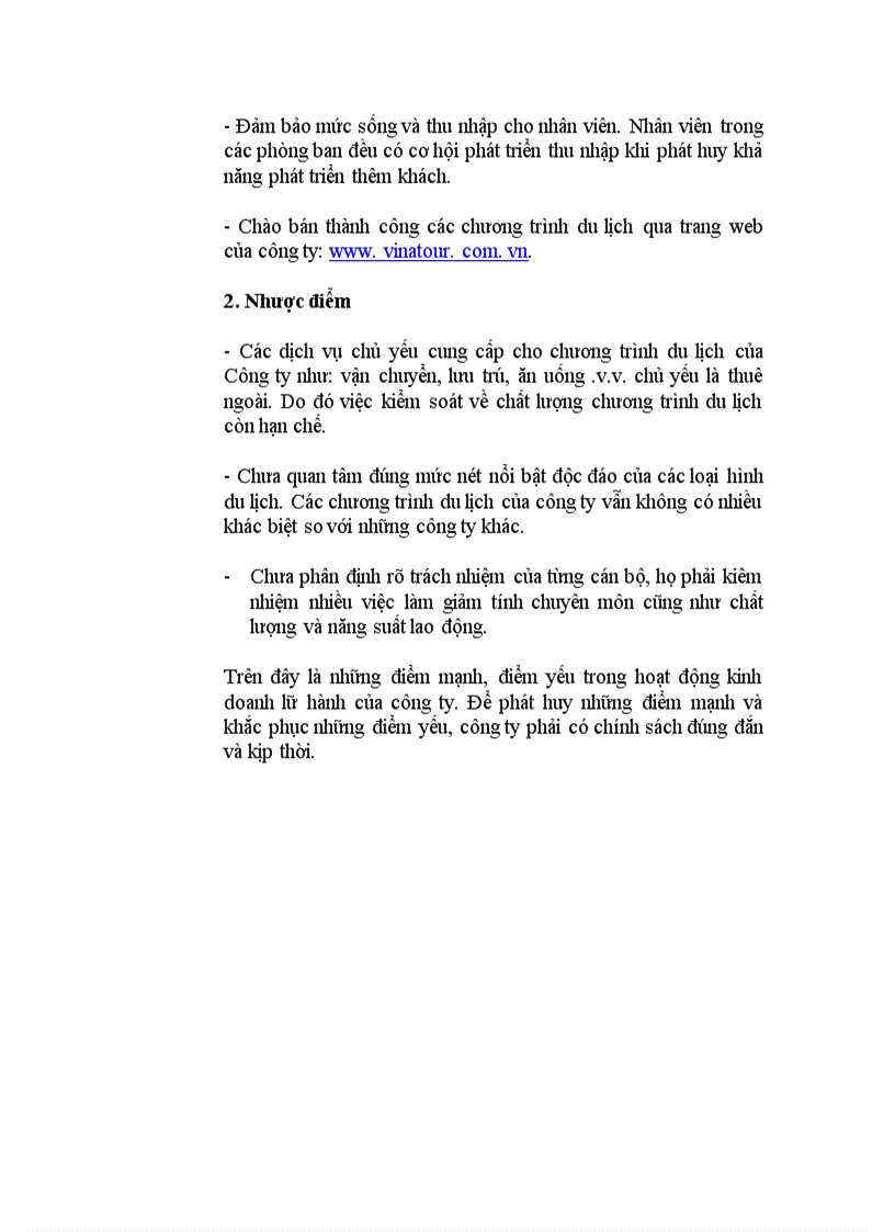 image for page Thực trạng và giải pháp thu hút khách du lịch tại công ty du lịch và thương mại quốc tế vinatour