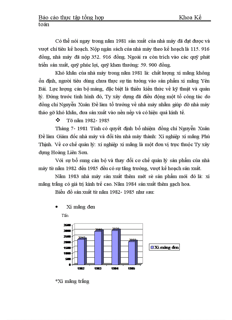 image for page Báo cáo thực tập tổng hợp tại Công ty cổ phần xi măng Yên Bái