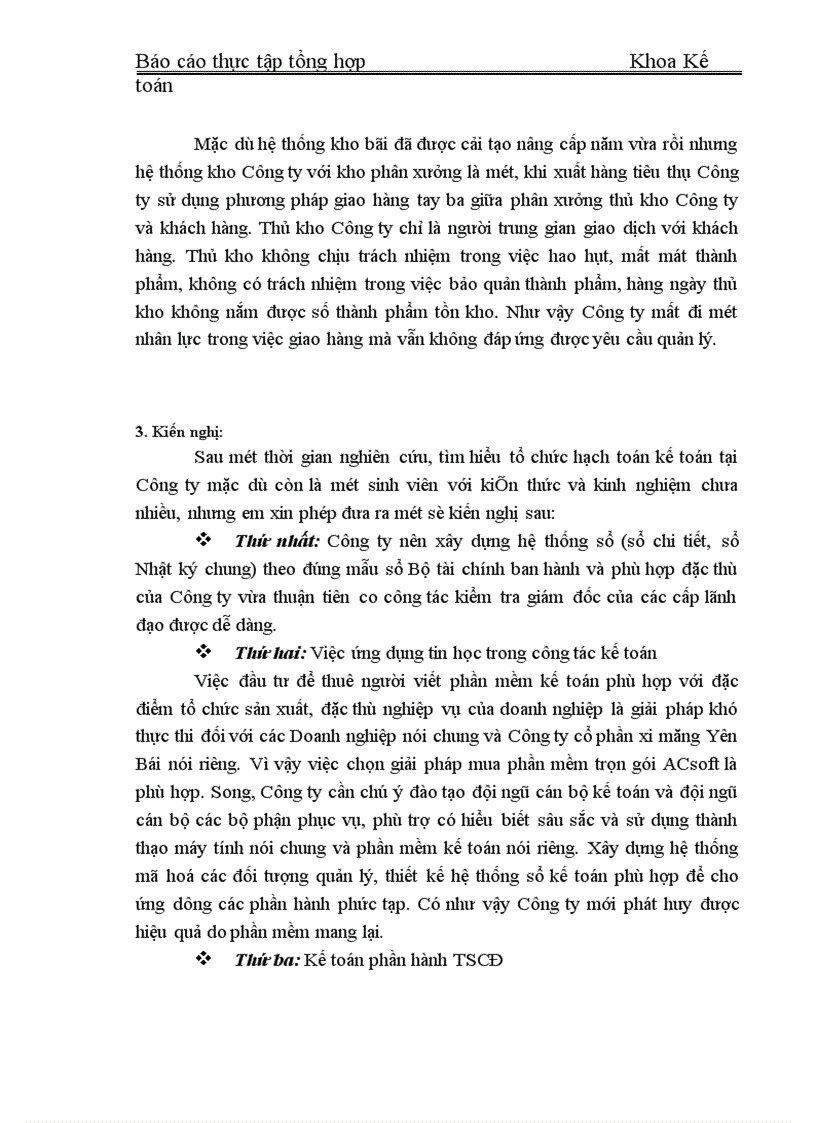 image for page Báo cáo thực tập tổng hợp tại Công ty cổ phần xi măng Yên Bái