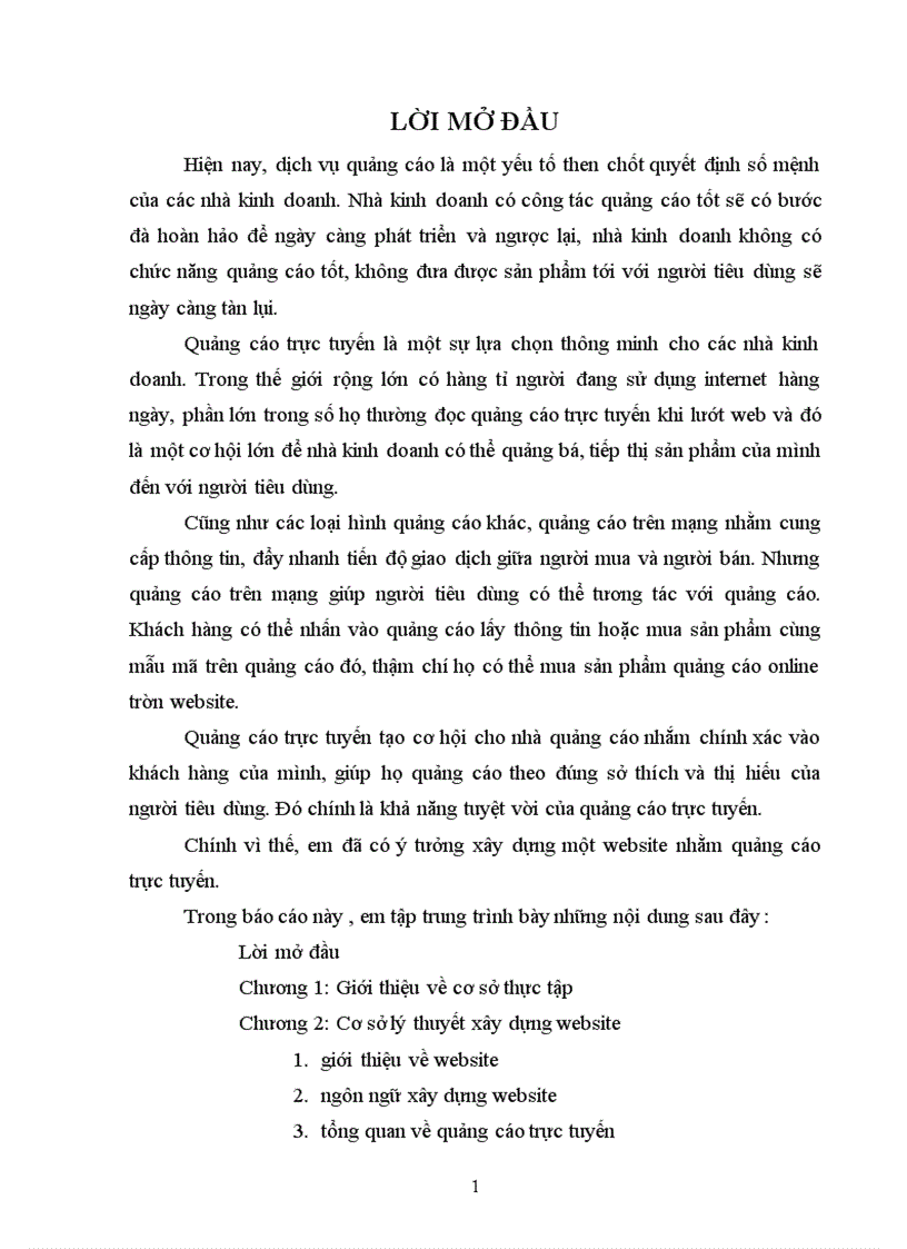 image for page Xây dựng một website nhằm quảng cáo trực tuyến 1