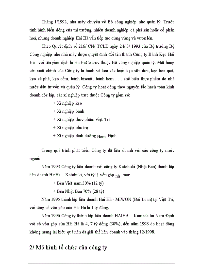 image for page Một số biện pháp hoàn thiện hệ thống kênh phân phối của Công ty bánh kẹo Hải Hà