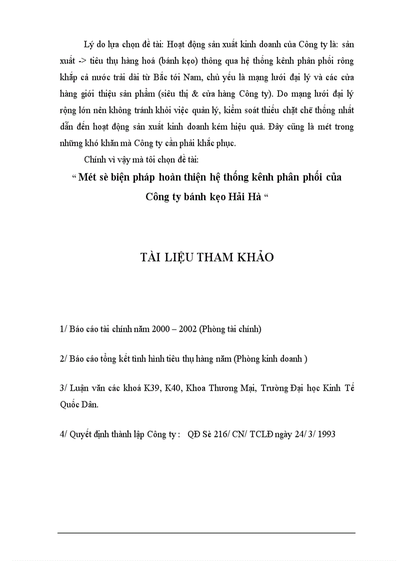 image for page Một số biện pháp hoàn thiện hệ thống kênh phân phối của Công ty bánh kẹo Hải Hà