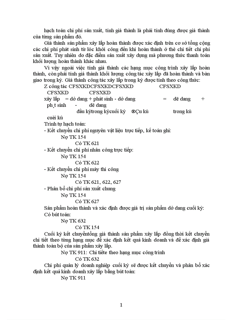 image for page Kế toán tập hợp chi phí sản xuất và tính giá thành sản phẩm 1