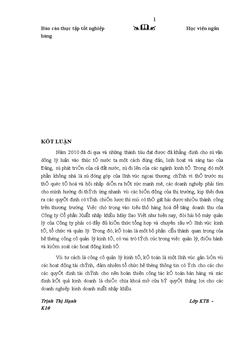 image for page Kế toán bán hàng và xác dịnh kết quả kinh doanh tại Công ty CP Xuất nhập khẩu Máy Sao Việt