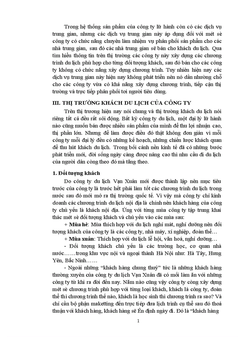 image for page Báo cáo thực tập tại công ty du lịch Vạn Xuân