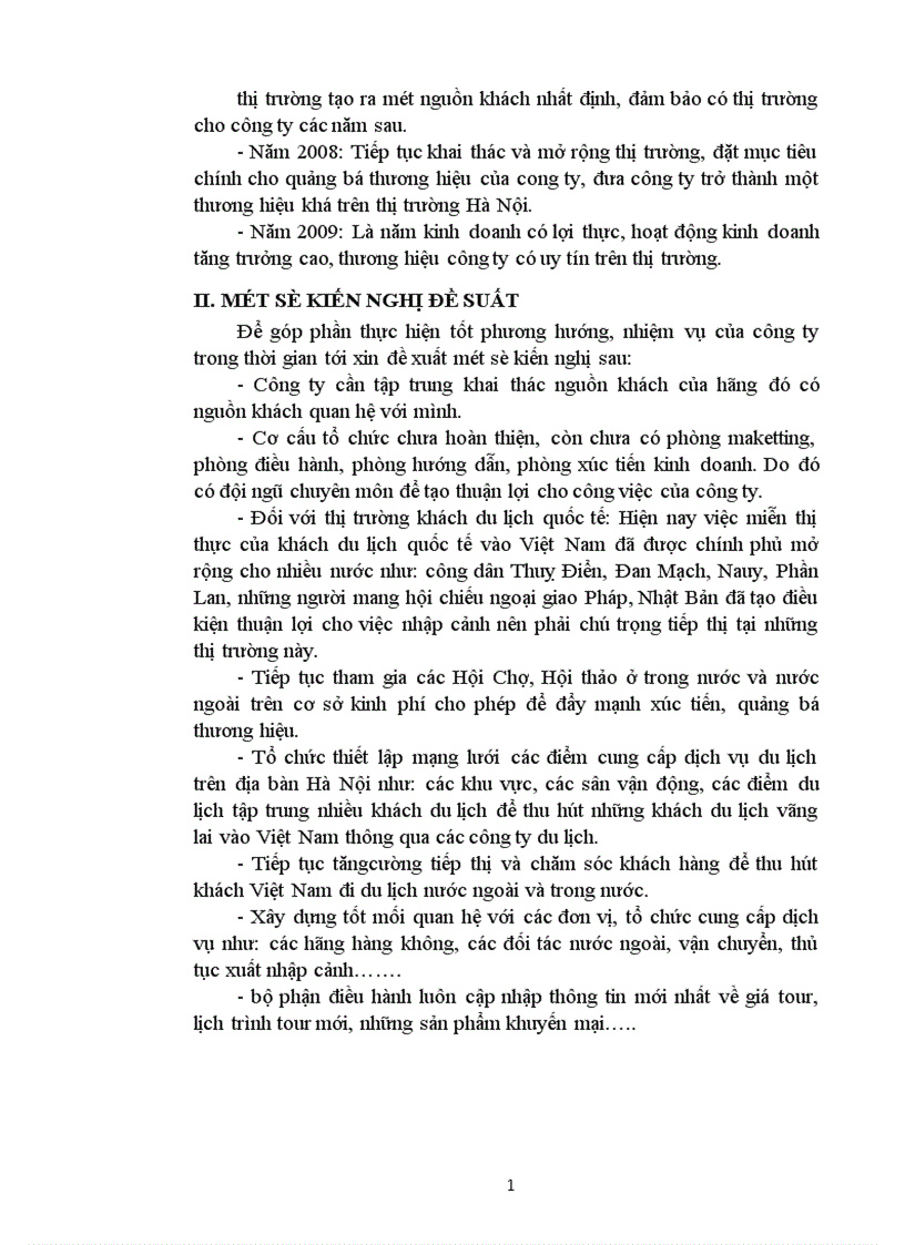 image for page Báo cáo thực tập tại công ty du lịch Vạn Xuân