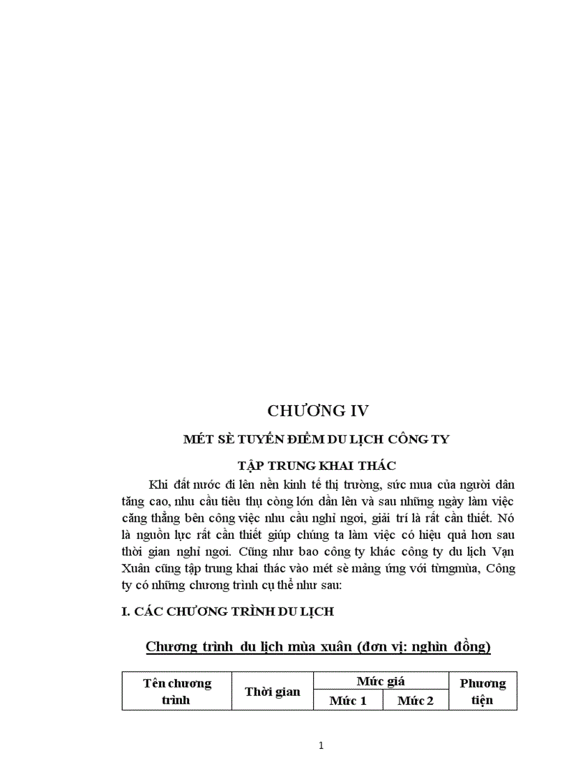 image for page Báo cáo thực tập tại công ty du lịch Vạn Xuân