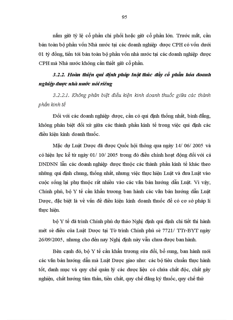 image for page Hoàn thiện qui định pháp luật về cổ phần hóa doanh nghiệp nhà nước từ thực tiễn ngành dược