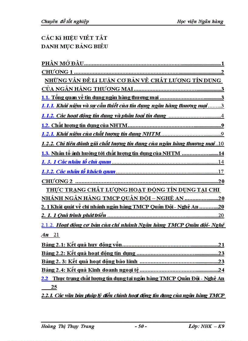 image for page Nâng cao chất lượng tín dụng đối với Chi nhánh ngân hàng TMCP Quân đội Nghệ An