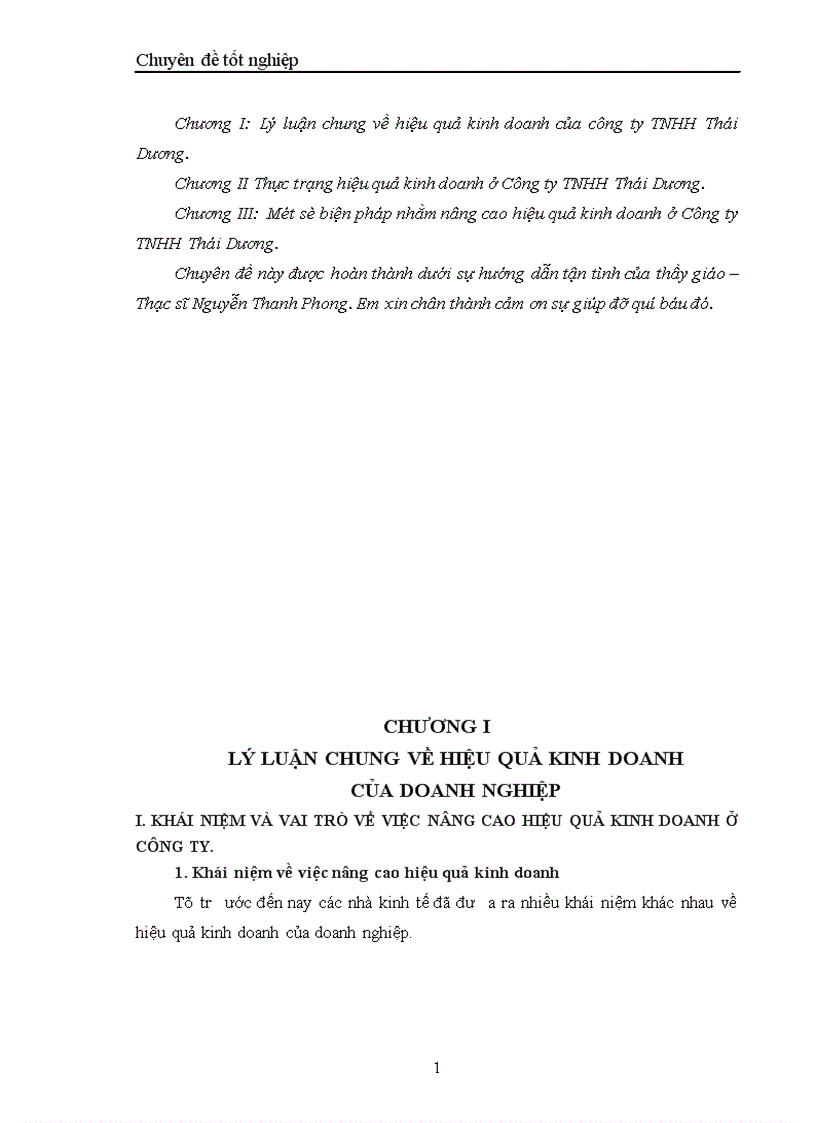image for page Một số biện pháp Chủ yếu nhằm nâng cao hiệu quả kinh doanh ở Công ty TNHH Thái Dương 1