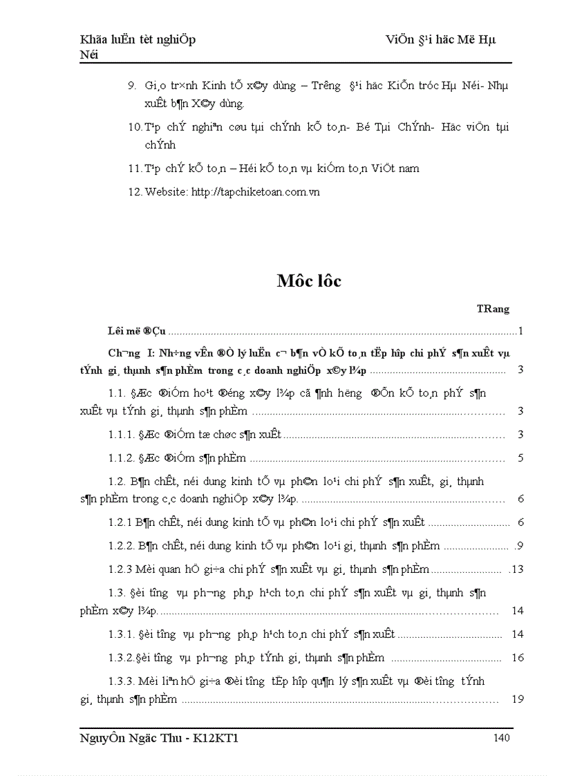 image for page Hoàn thiện kế toán chi phí sản xuất và tính giá thành sản phẩm xây lắp tại Công ty Xây Dựng Quốc Tế 1