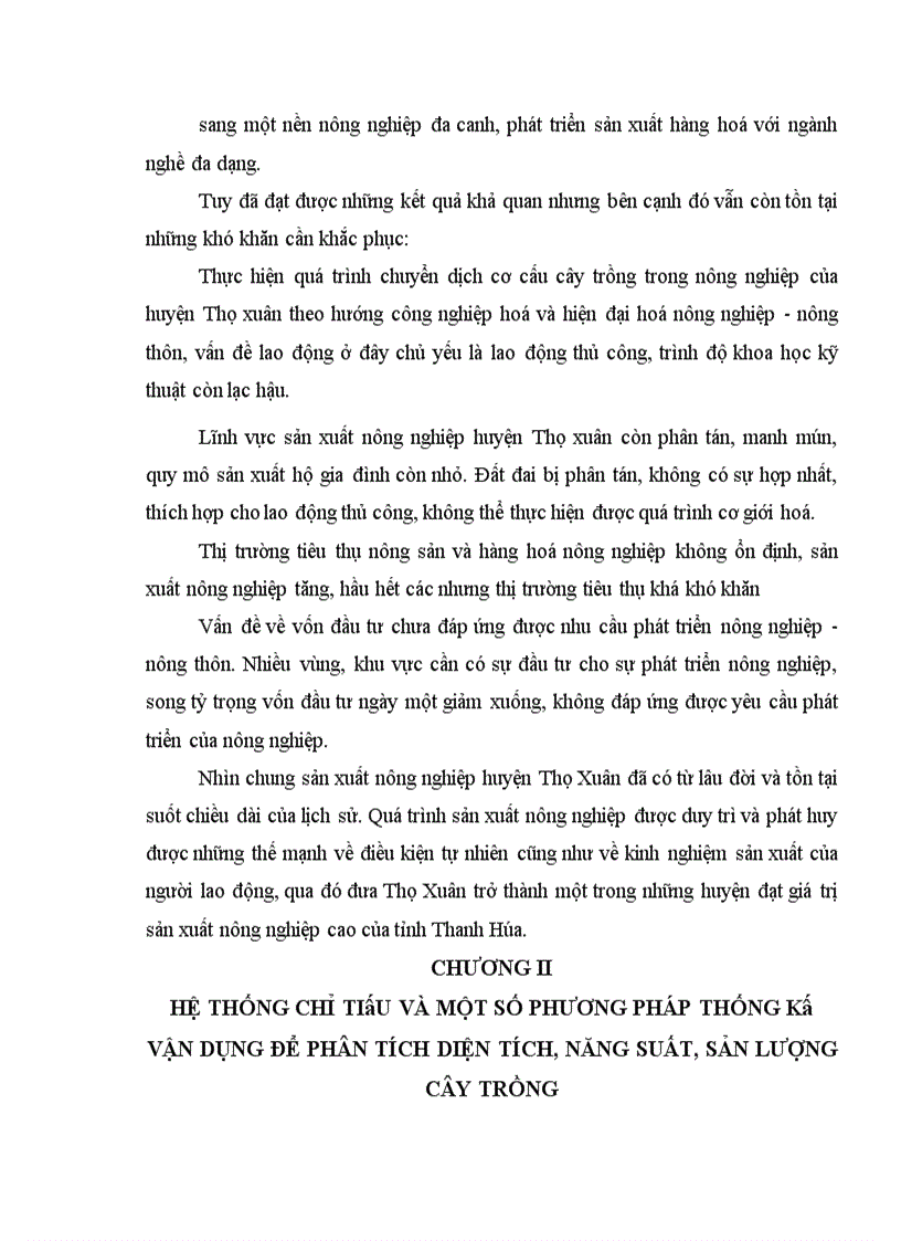 image for page Vận dụng một số phương pháp Thống kê phân tích Diện tích Năng suất Sản lượng lúa huyện Thọ Xuân tỉnh Thanh Hoá giai đoạn 1998 2005 và dự đoán đến năm 2007 1