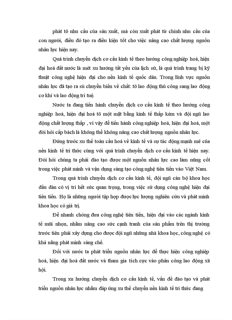 image for page Đào tạo và phát triển nguồn nhân lực Việt Nam trong tiến trình chuyển dịch cơ cấu kinh tế 1