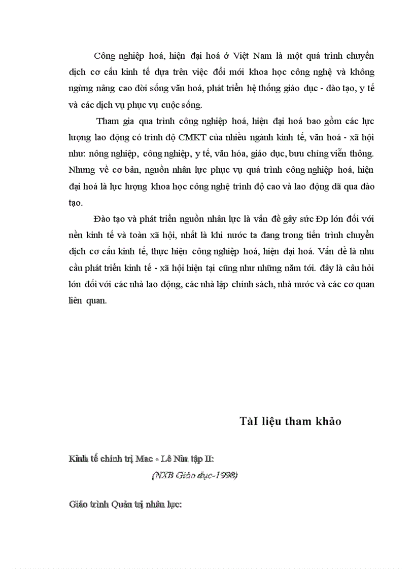 image for page Đào tạo và phát triển nguồn nhân lực Việt Nam trong tiến trình chuyển dịch cơ cấu kinh tế 1