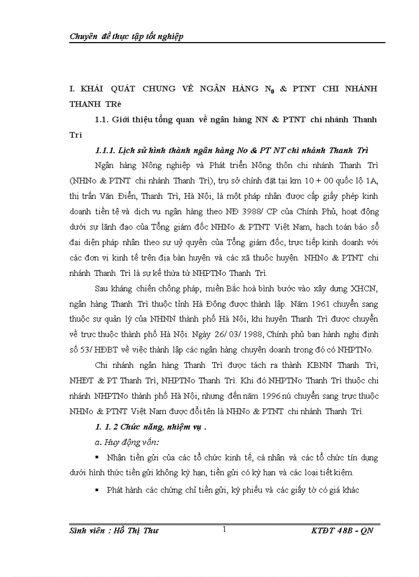 image for page Hoàn thiện công tác thẩm định dự án đầu tư tại ngân hàng nông nghiệp và phát triển nông thôn chi nhánh thanh trì 1