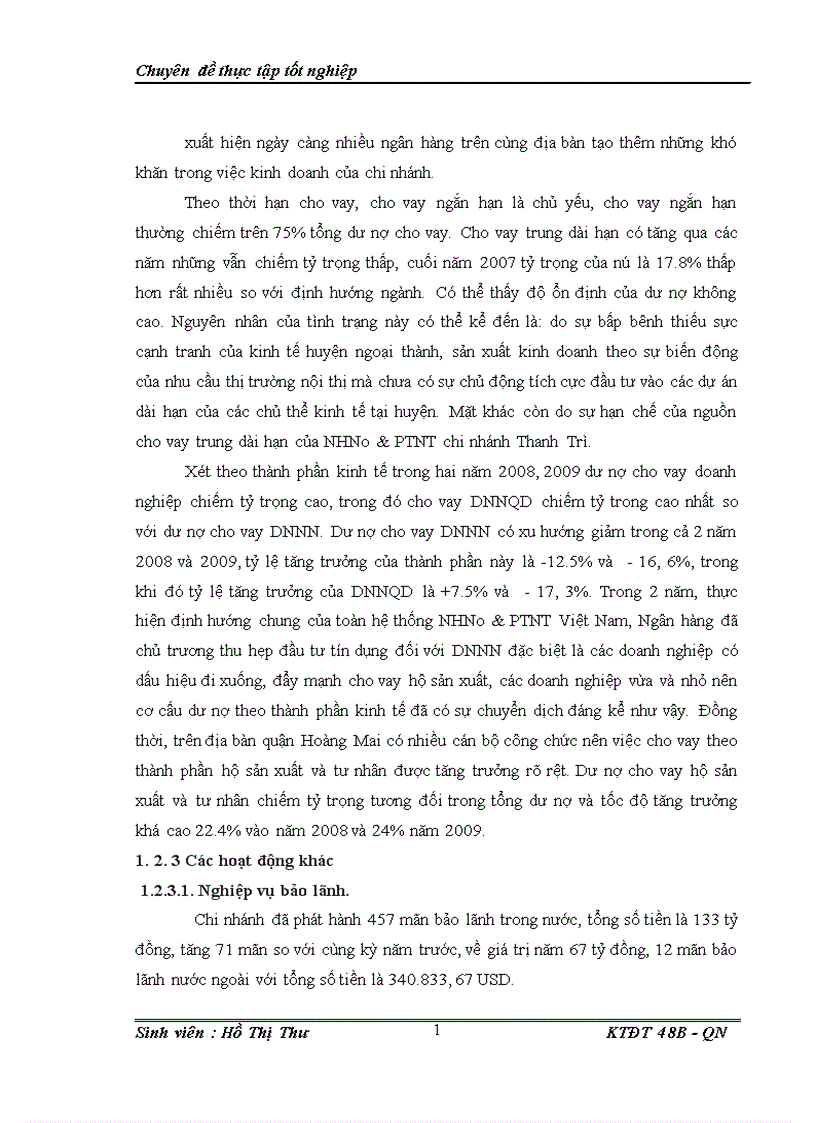 image for page Hoàn thiện công tác thẩm định dự án đầu tư tại ngân hàng nông nghiệp và phát triển nông thôn chi nhánh thanh trì 1