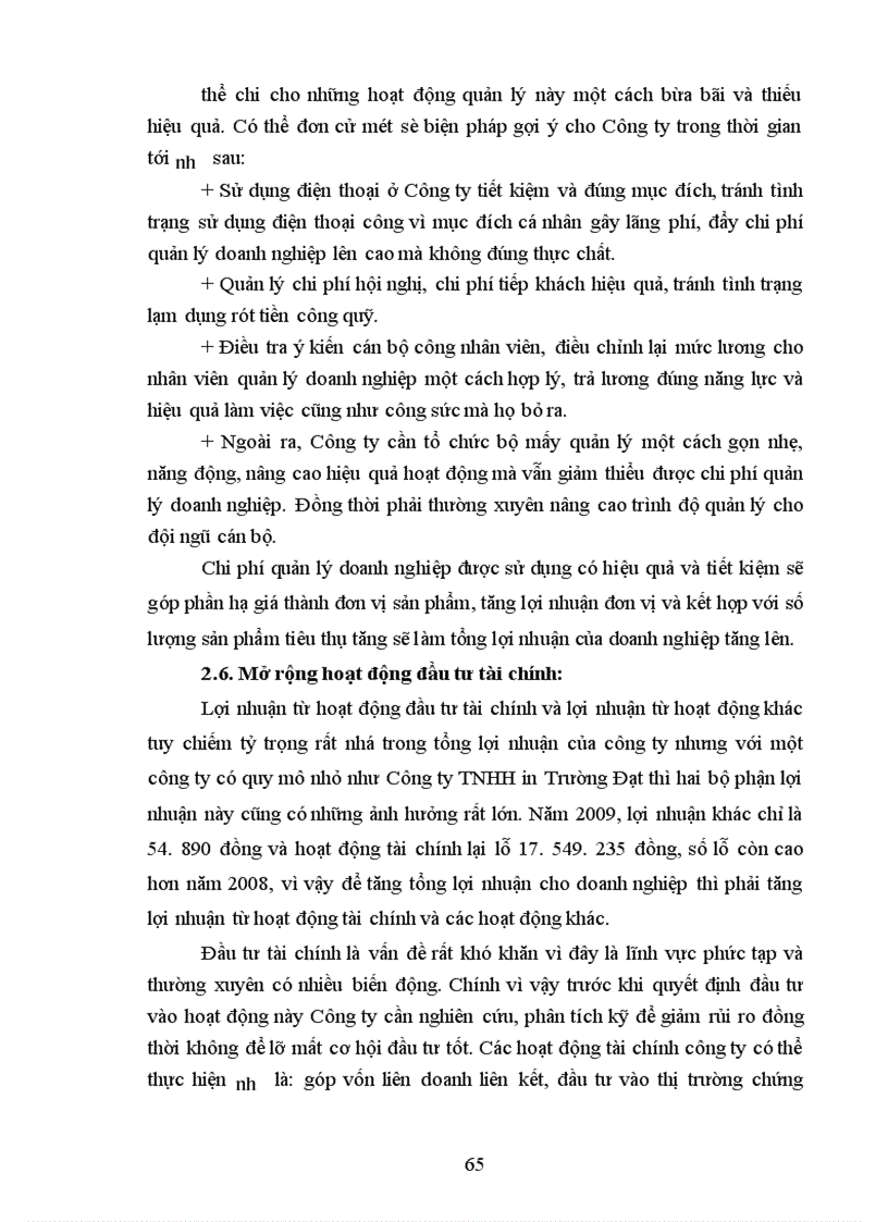 image for page Lợi nhuận và các giải pháp tăng lợi nhuận tại Công ty TNHH in Trường Đạt 1